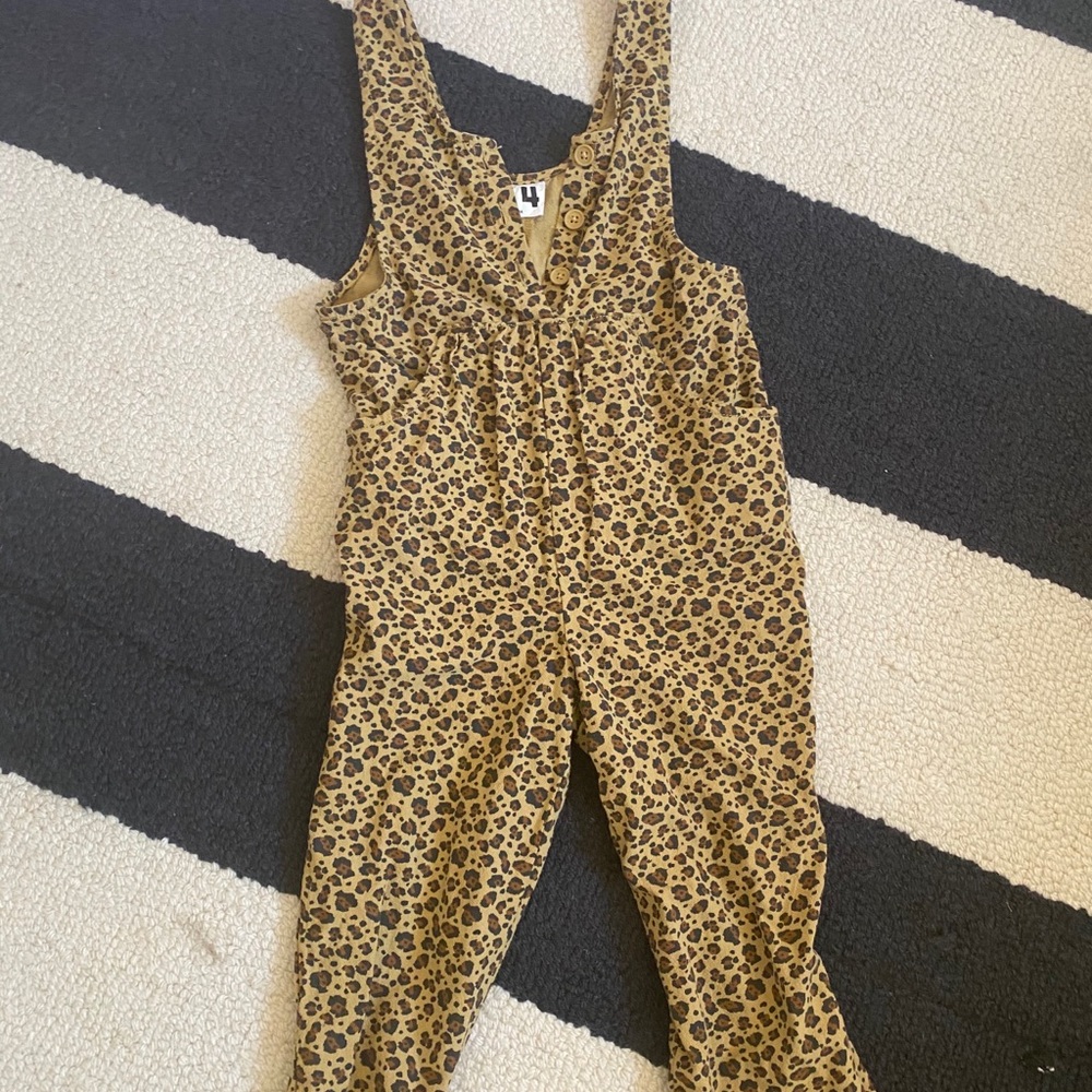 Leopard print coveralls